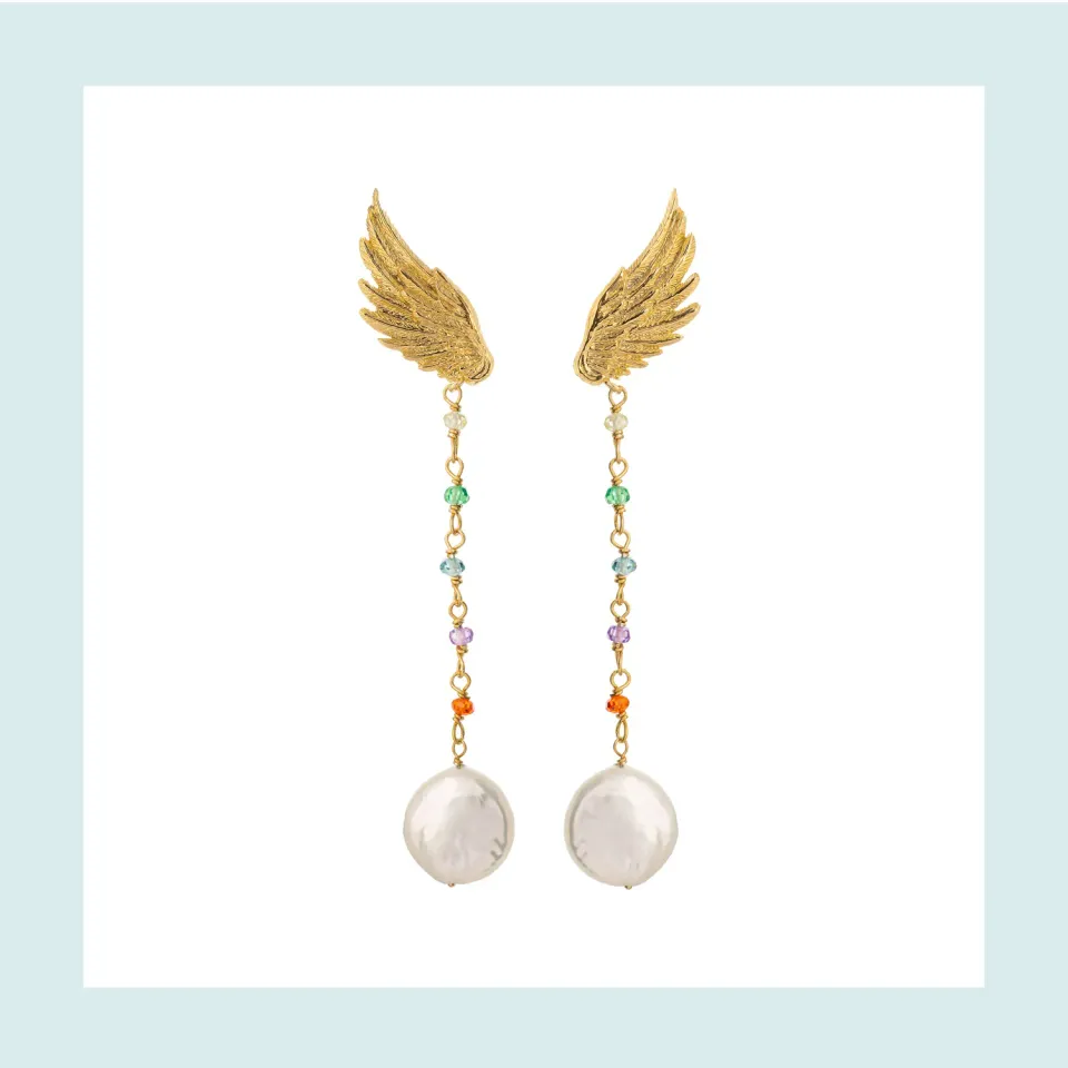 Lorella Tamberi Canal Artemis boucles d'oreilles perles doré