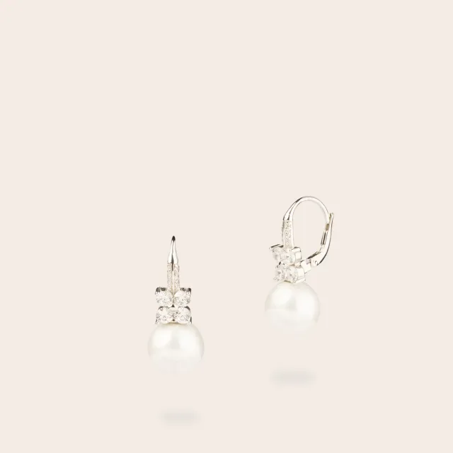 ULTIMA EDIZIONE Quadrifoglio boucles d'oreilles perle