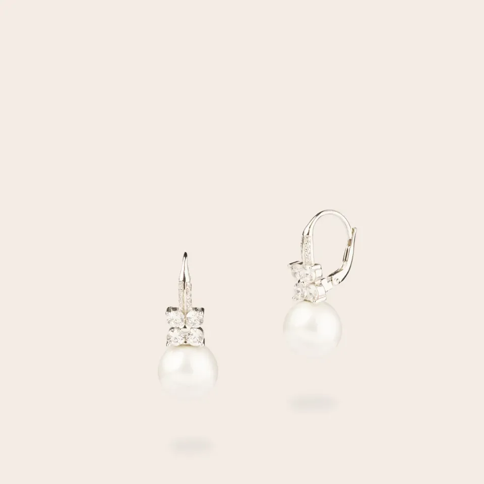 ULTIMA EDIZIONE Quadrifoglio boucles d'oreilles perle