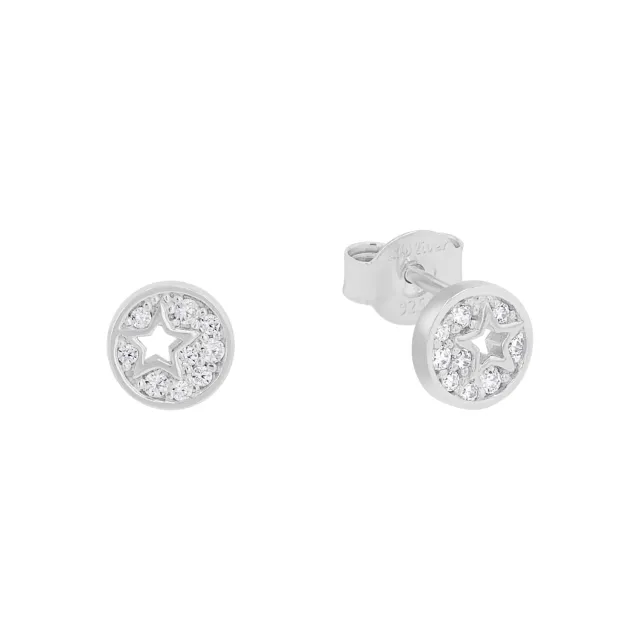 s.Oliver Étoile boucles d'oreilles fille argent blanc