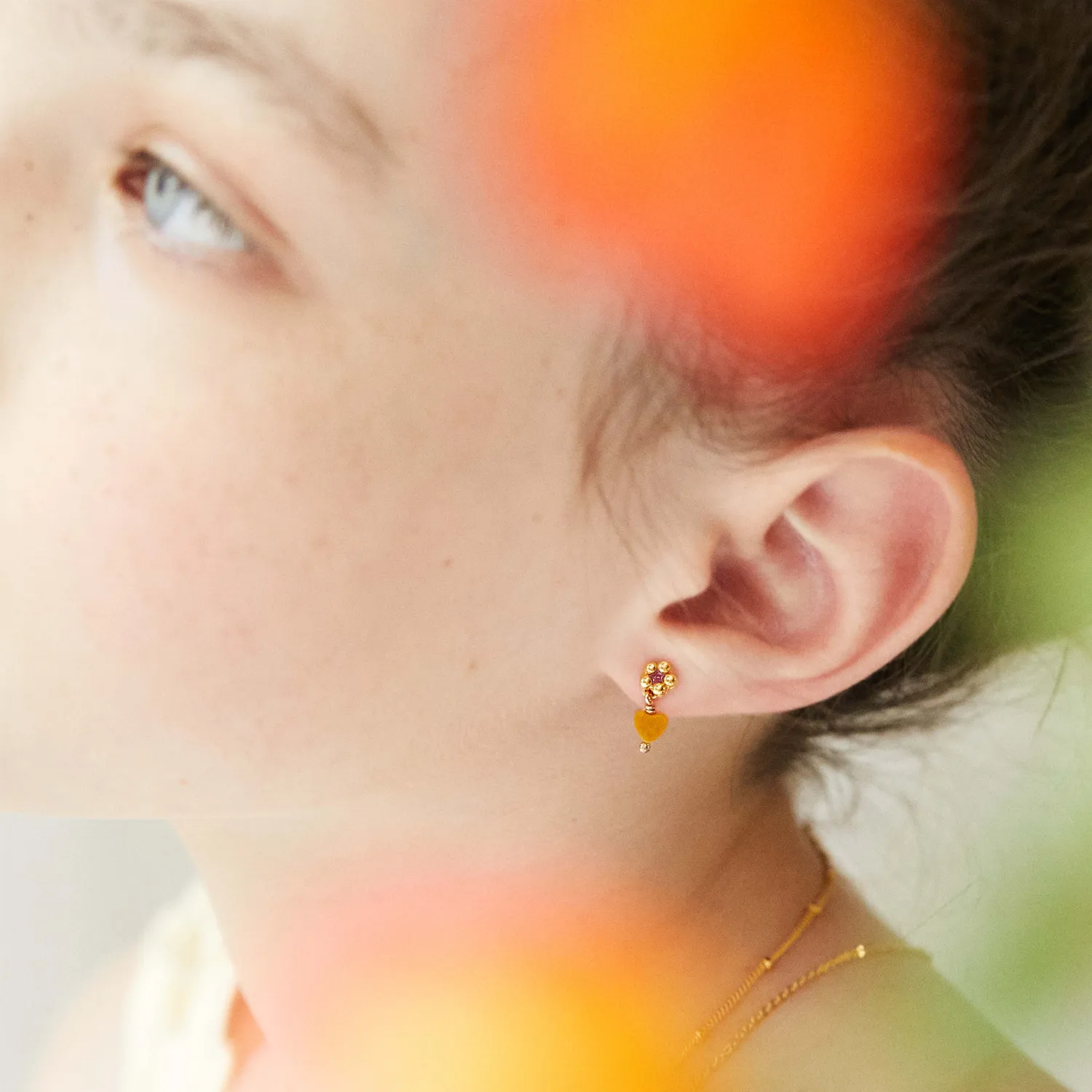 Elise Tsikis Fleur Grenadine Alis boucles enfant orange