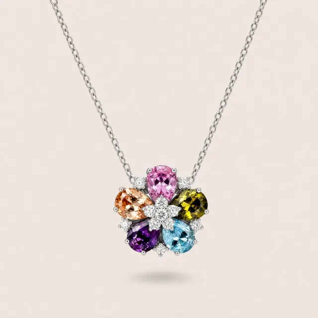 ULTIMA EDIZIONE fleur 5 pétales pendentif couleur