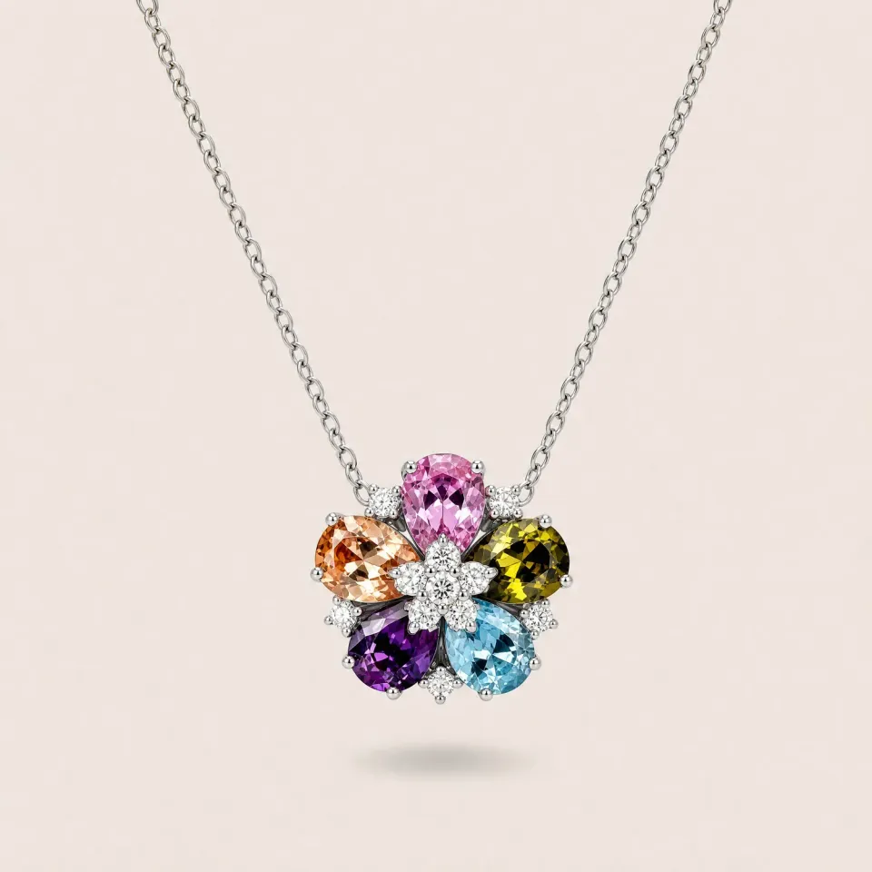 ULTIMA EDIZIONE fleur 5 pétales pendentif couleur
