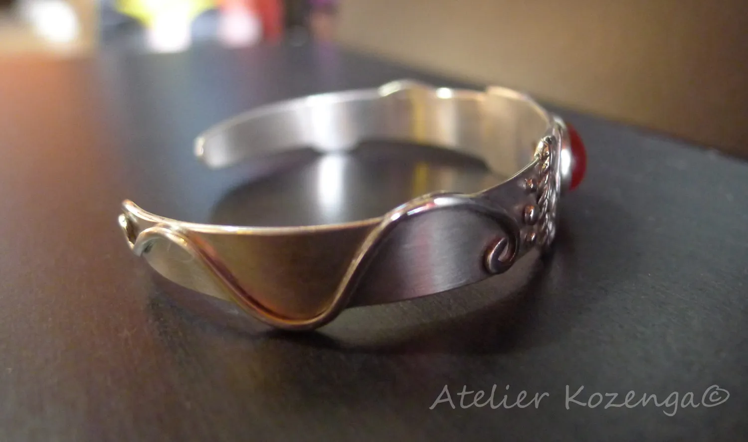 L'Atelier Kozenga Cornaline bracelet argent
