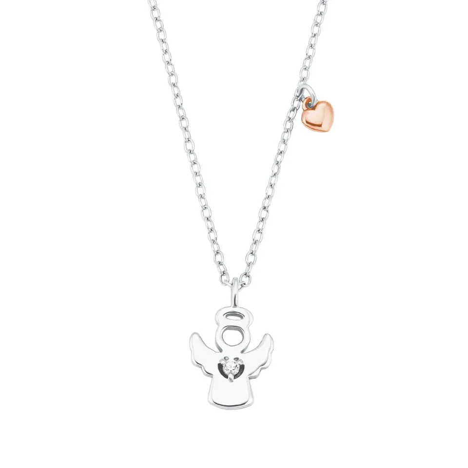 s.Oliver Collier enfant argent 925 ange zircone 37+3 cm