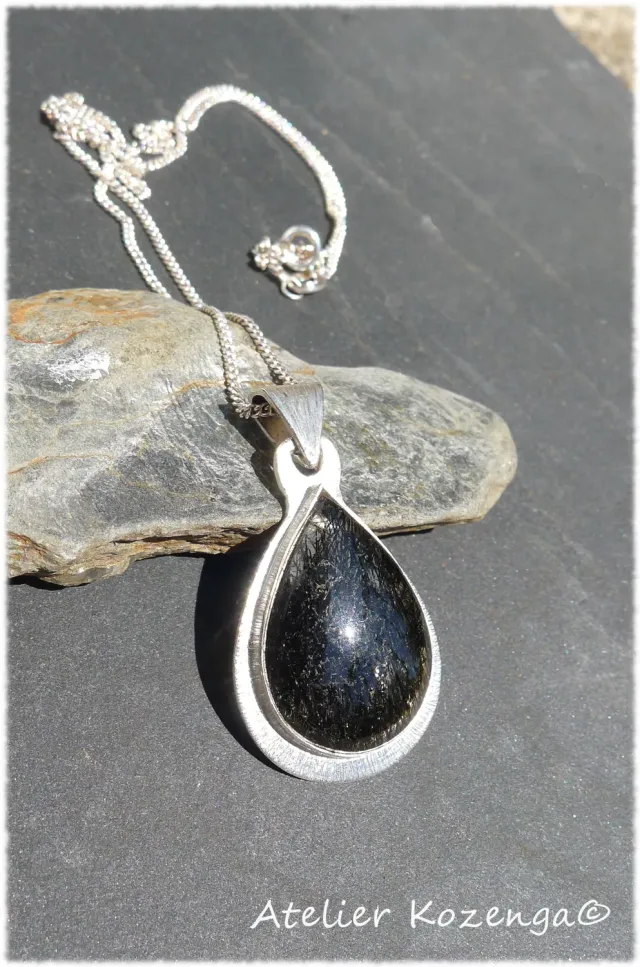 L'Atelier Kozenga Rootyle pendentif argent quartz rutile
