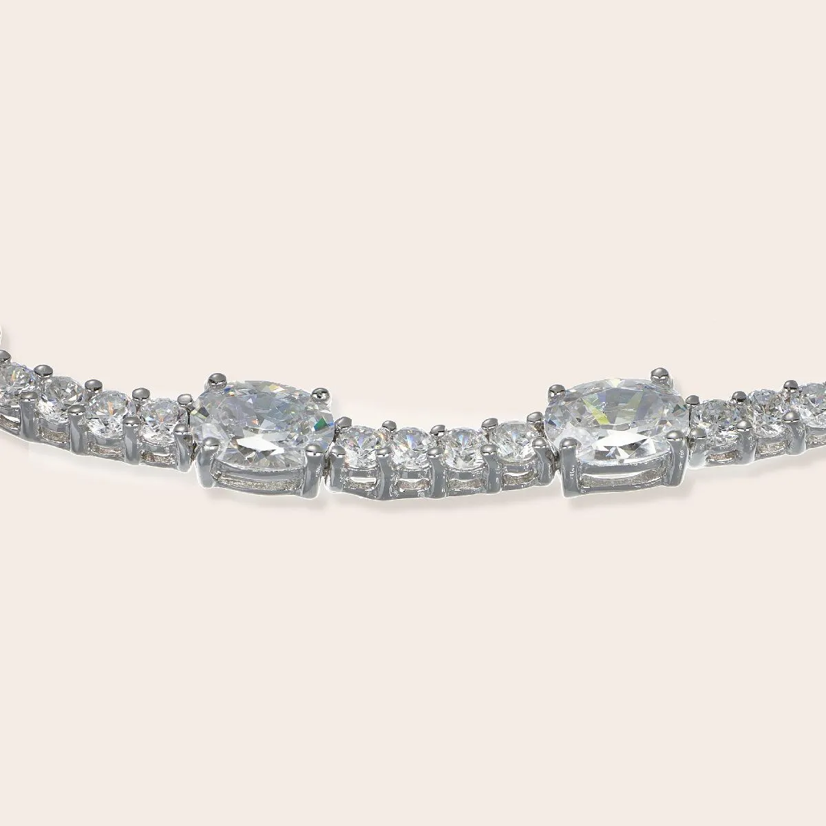 ULTIMA EDIZIONE Ovalini collier ras-de-cou ovales blanc