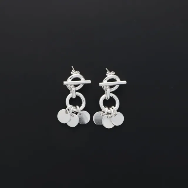 Secret de Cuir N°1513 Gypsie boucles d'oreilles plaqué argent