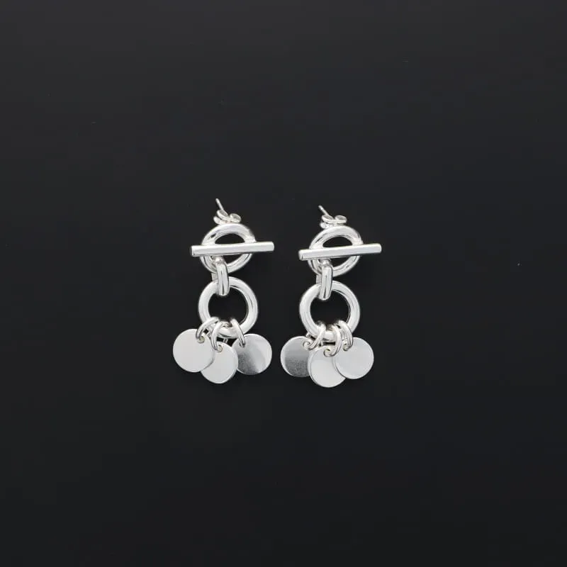 Secret de Cuir N°1513 Gypsie boucles d'oreilles plaqué argent