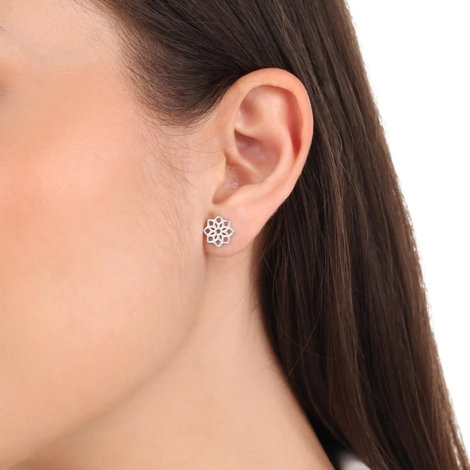s.Oliver Fleur boucles d'oreilles argent 925 zircone