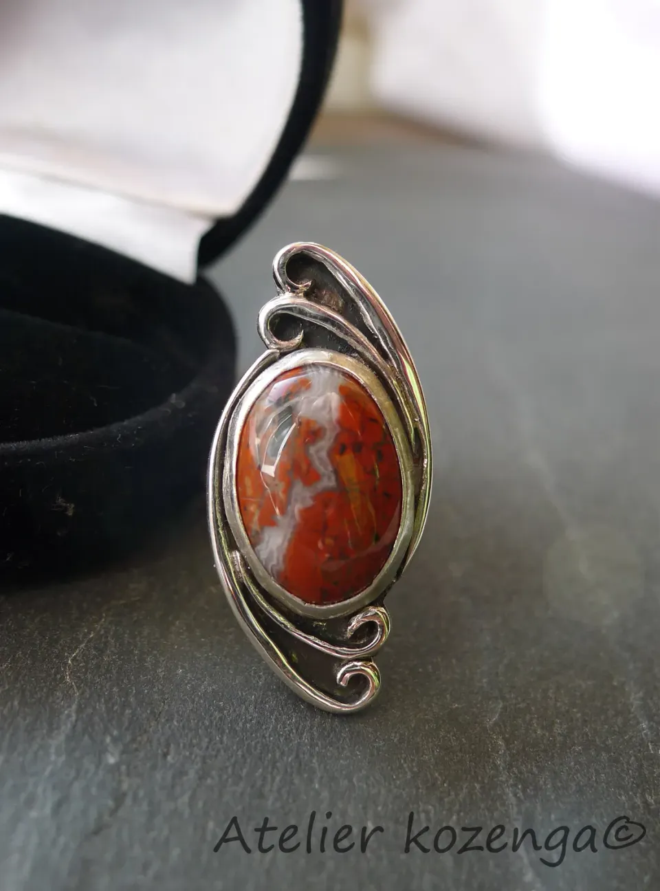 L'Atelier Kozenga Jaspe bague argent pierre naturelle
