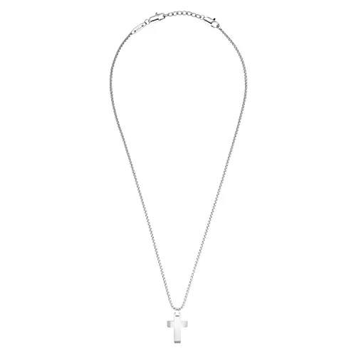 s.Oliver collier homme pendentif croix acier