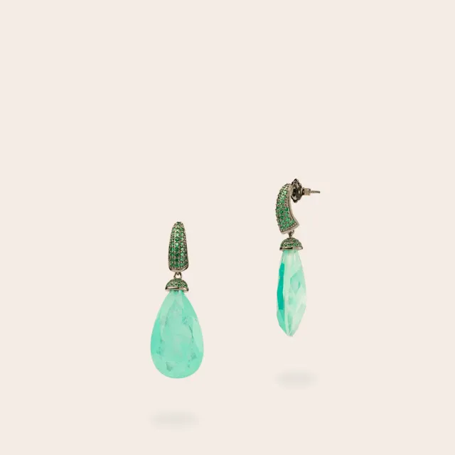 Ultima Edizione Pavé Goutte boucles pendantes couleur