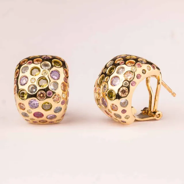 ULTIMA EDIZIONE Bubbles zircons boucles d'oreilles multicolores