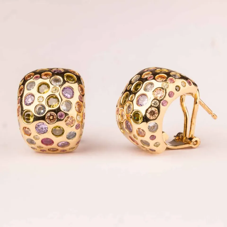ULTIMA EDIZIONE Bubbles zircons boucles d'oreilles multicolores