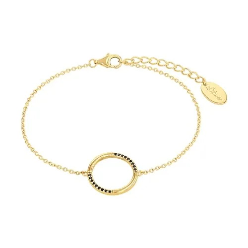 s.Oliver 2034888 bracelet femme zircon noir 17+3 cm