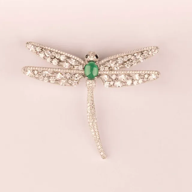 ULTIMA EDIZIONE Libellule ovale broche couleur