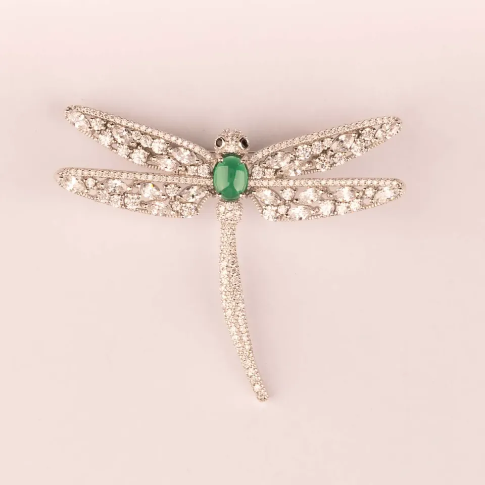 ULTIMA EDIZIONE Libellule ovale broche couleur