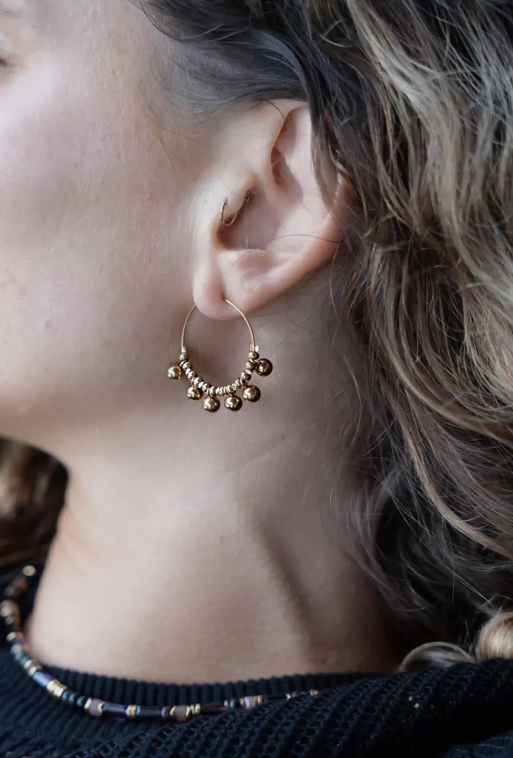 Cloralys Elvira boucles d’oreilles créoles 2,5 cm doré