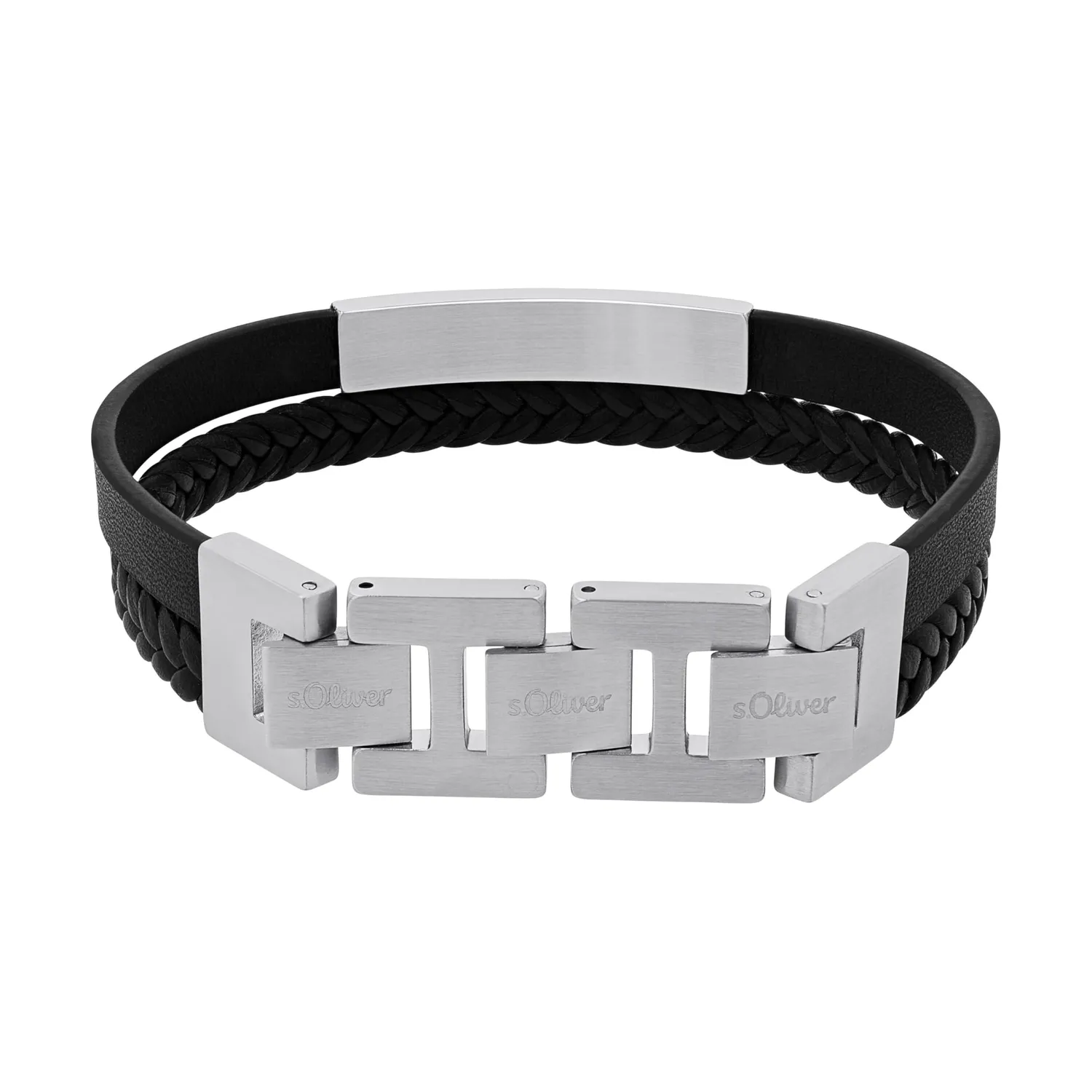 s.Oliver Collier homme sans motif argenté acier