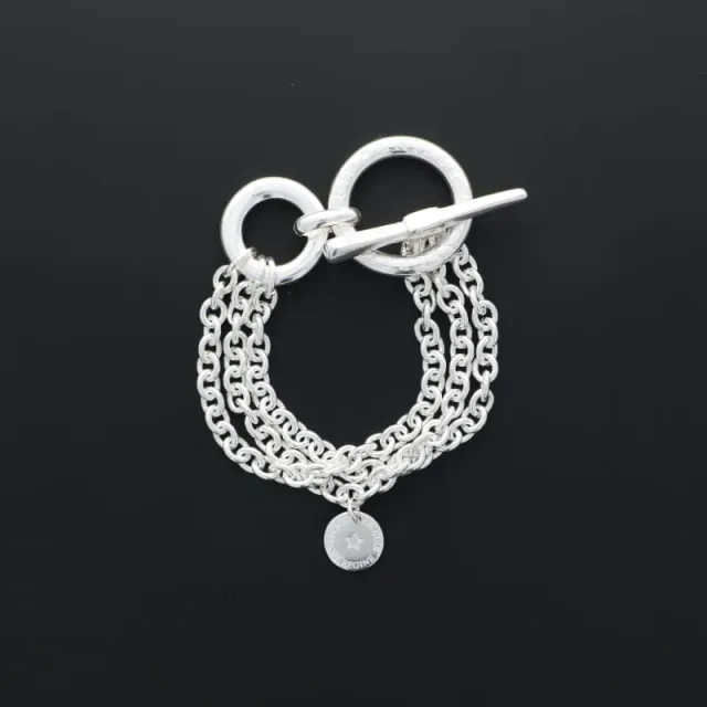 Secret de Cuir N°1542 bracelet multi-rangs argent