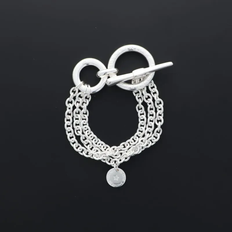 Secret de Cuir N°1542 bracelet multi-rangs argent