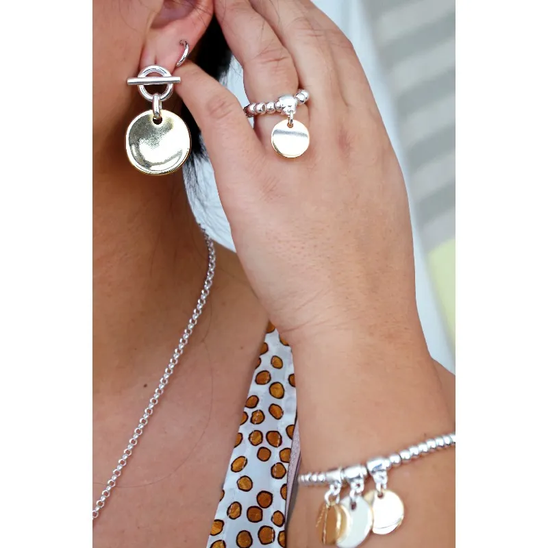 Secret de Cuir N°1601 908 bague perles bicolore