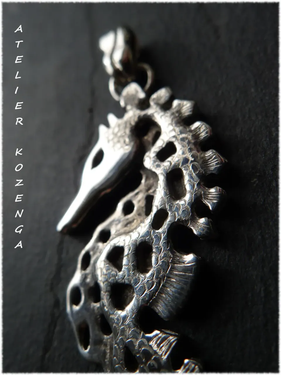 L'Atelier Kozenga Hippocampe pendentif argent