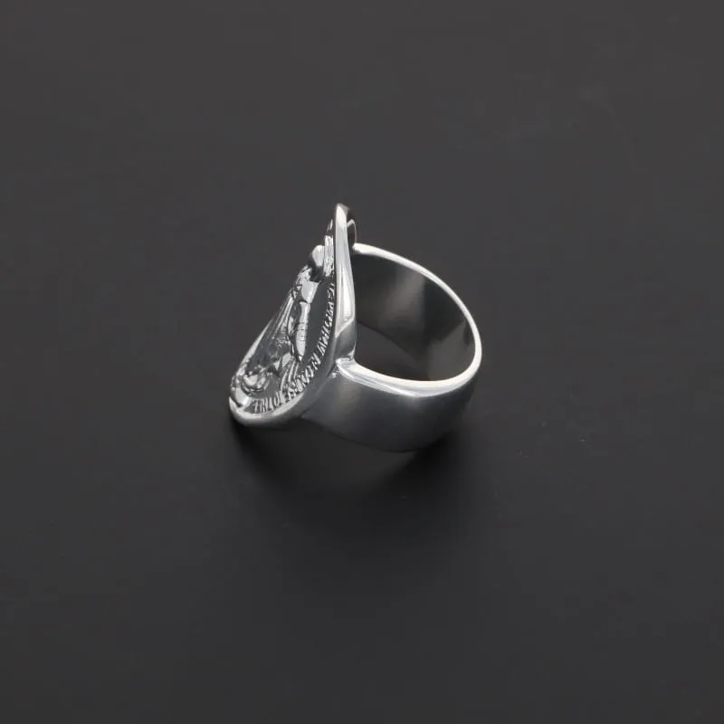Secret de Cuir N°607 bague vierge plaqué argent