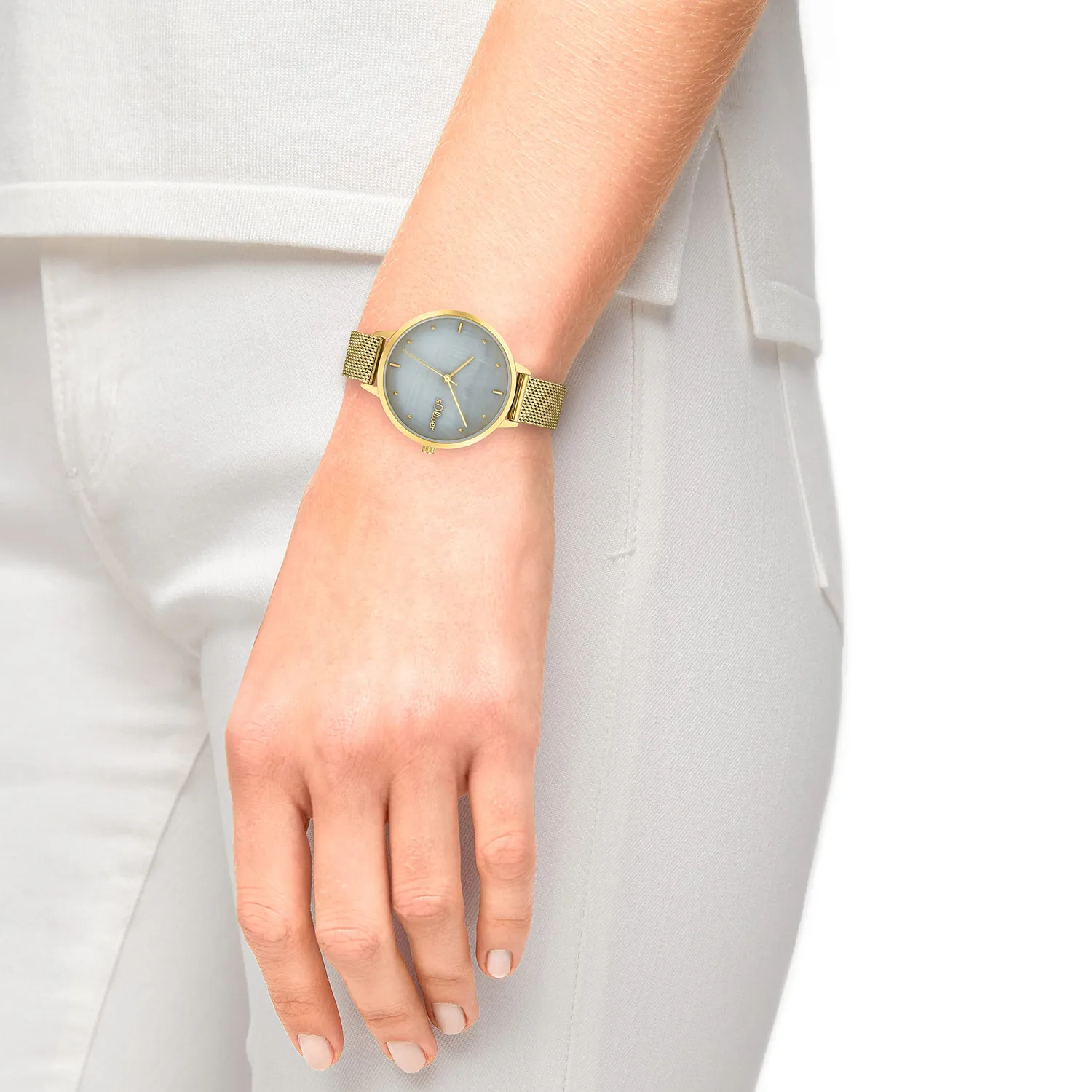 s.Oliver montre femme milanaise dorée
