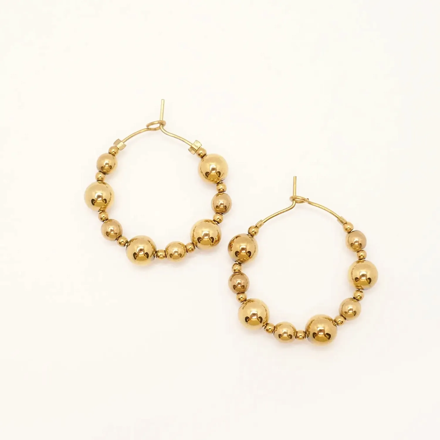 Cloralys Telma boucles d'oreilles créoles dorées