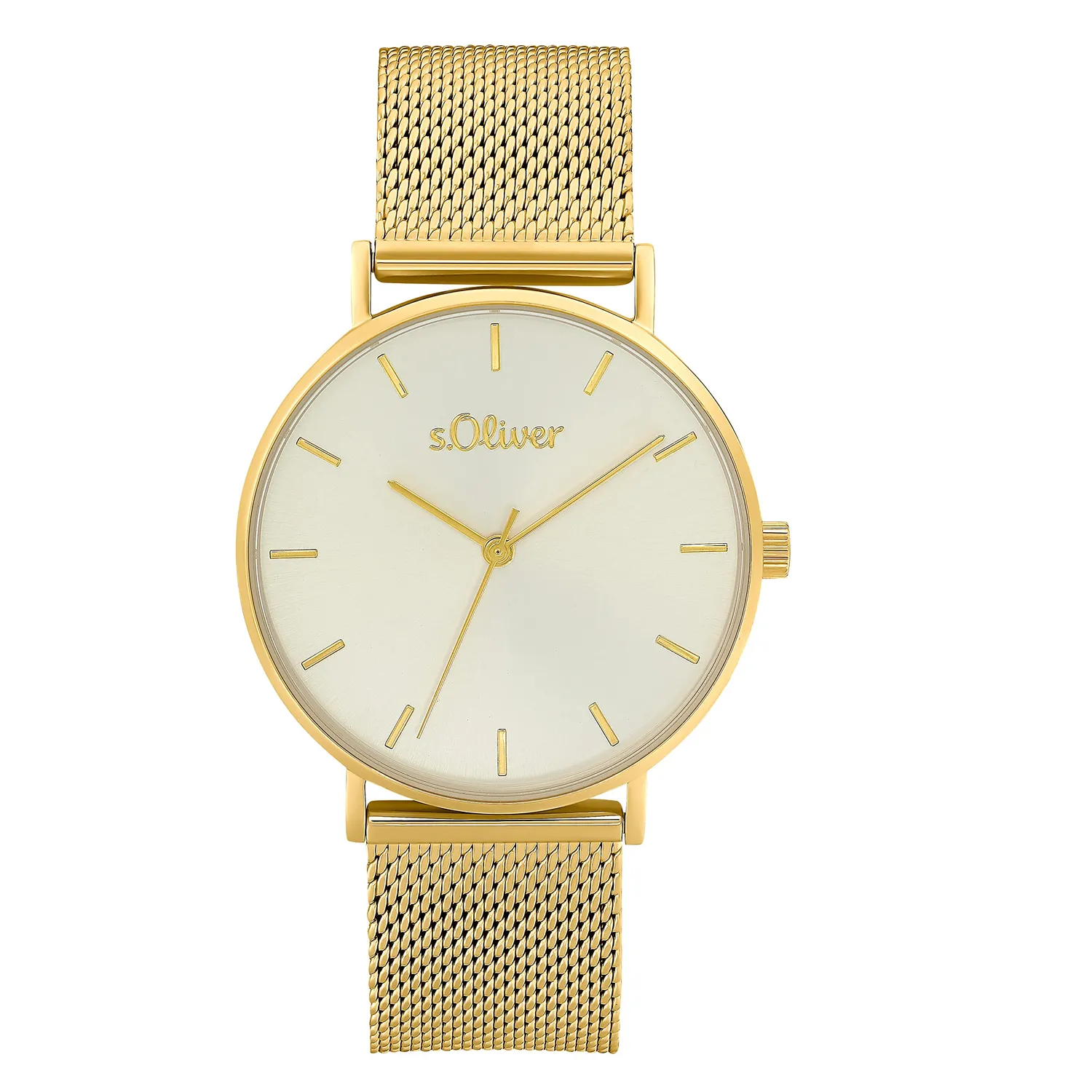 s.Oliver montre femme milanaise dorée