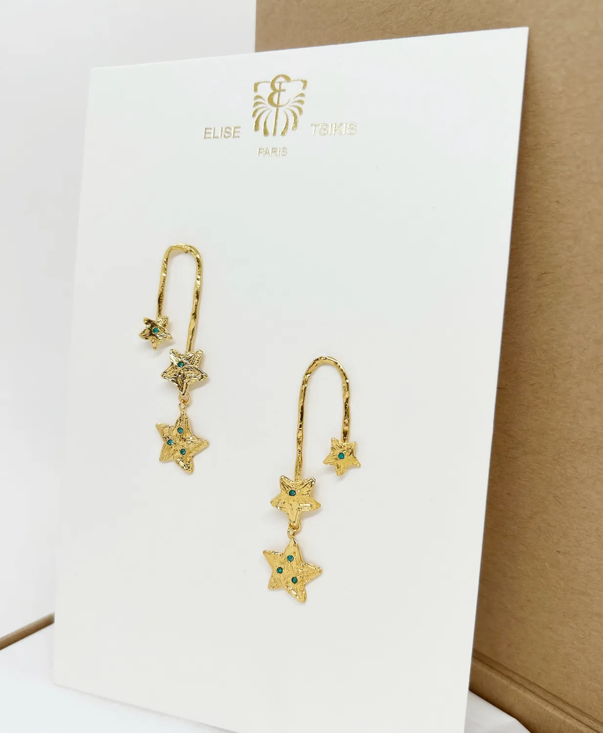 Elise Tsikis Comanche boucles d’oreilles étoiles 5 cm