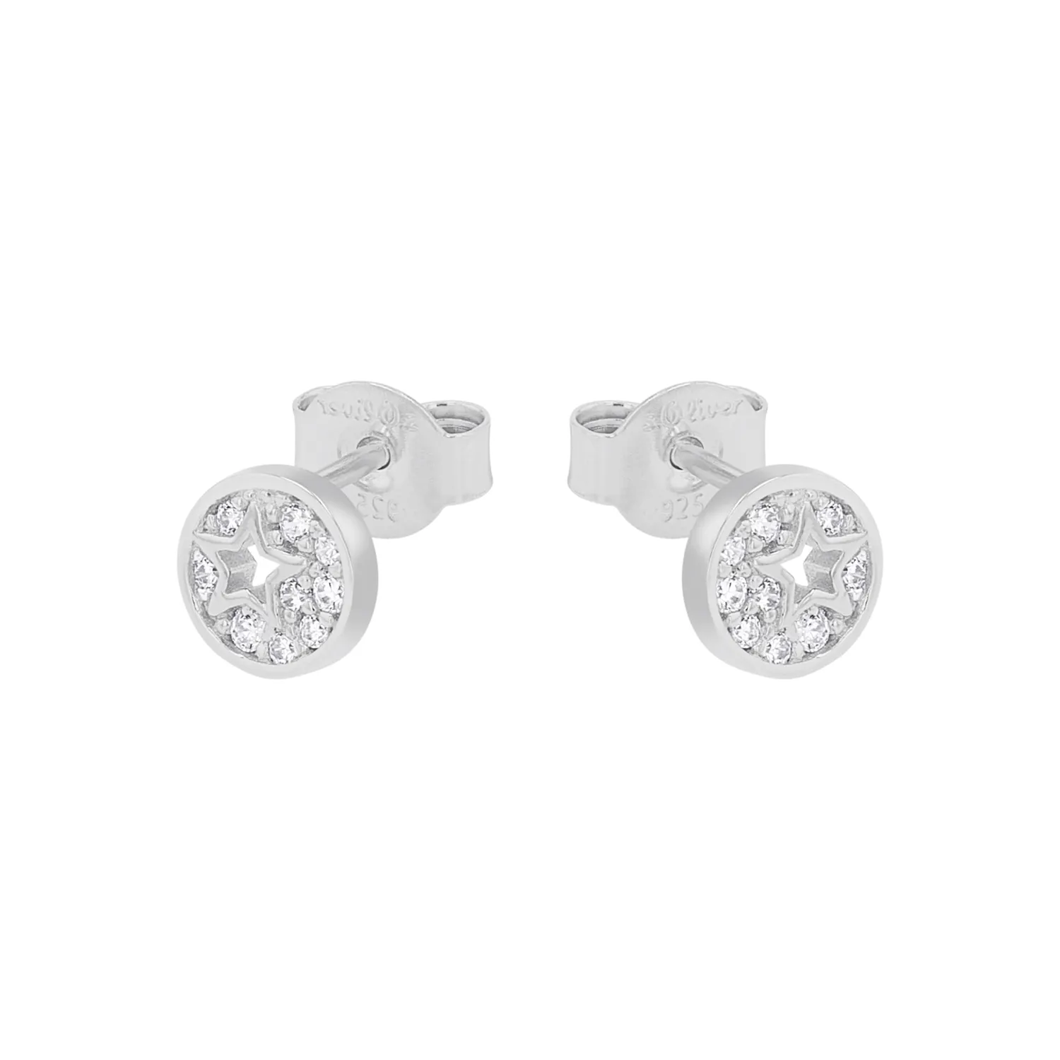 s.Oliver Étoile boucles d'oreilles fille argent blanc