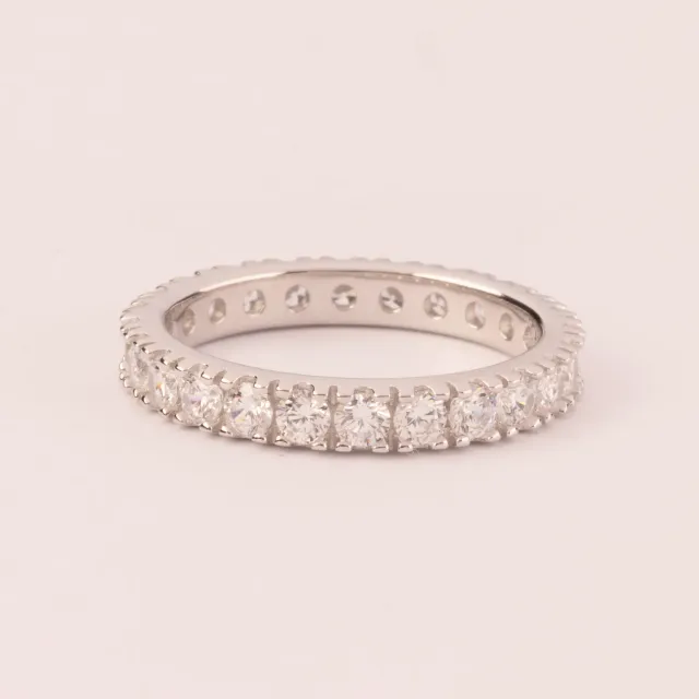 Ultima Edizione fedina 2,5 mm bague alliance zircons