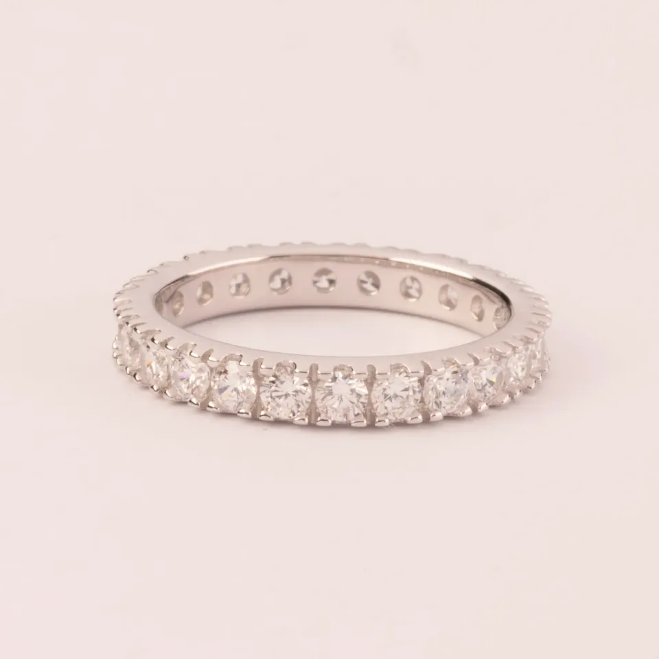 Ultima Edizione fedina 2,5 mm bague alliance zircons