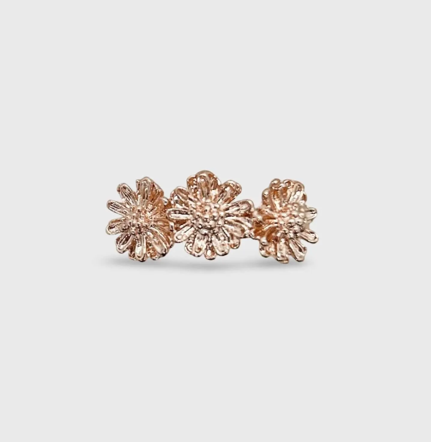 Elise Tsikis Marguerite Triple bague or jaune réglable
