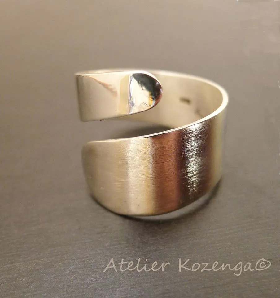 L'Atelier Kozenga Sweet bague argent poli brossé