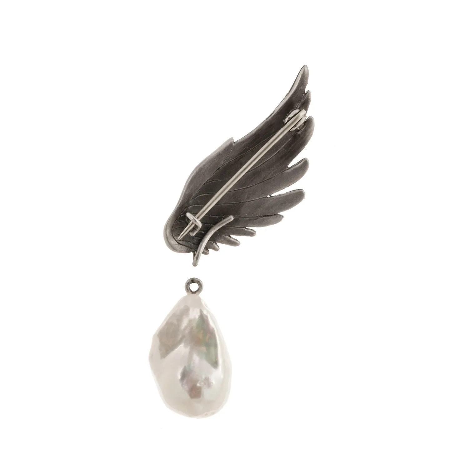 Lorella Tamberi Canal Artemis Wing broche aile perle noircie