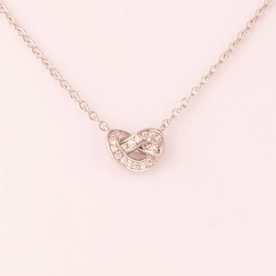 Ultima Edizione Nodo collier nœud zircons blanc