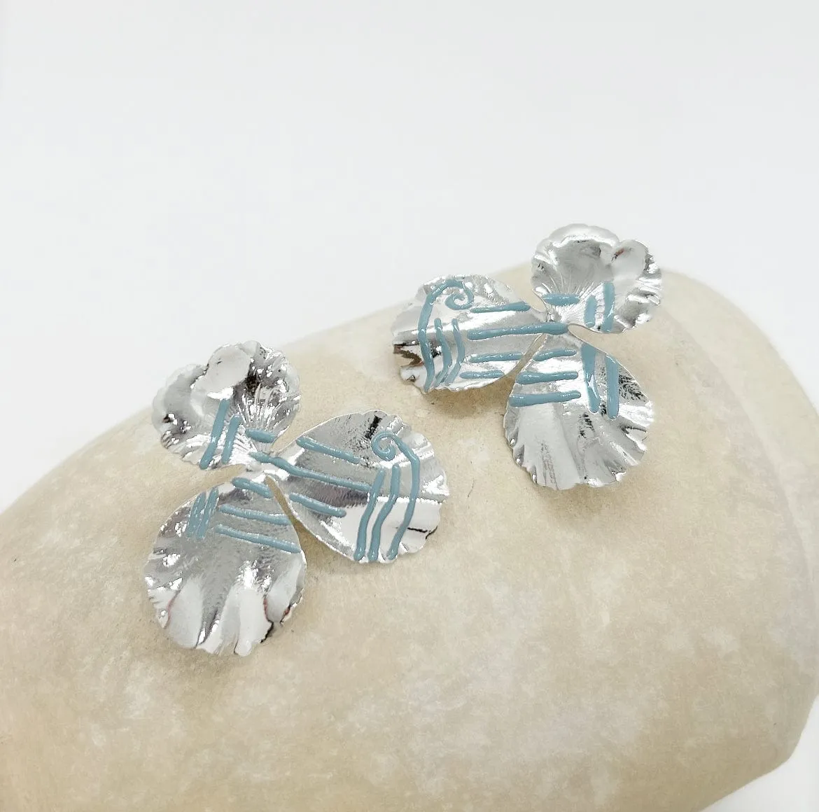 Elise Tsikis Pensée Medium boucles fleur or jaune