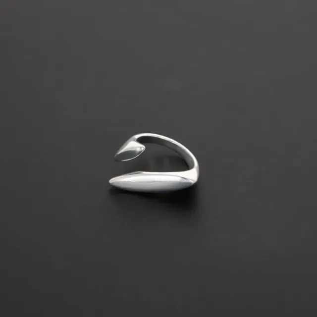 Secret de Cuir N°1300 bague argent plaqué abstrait