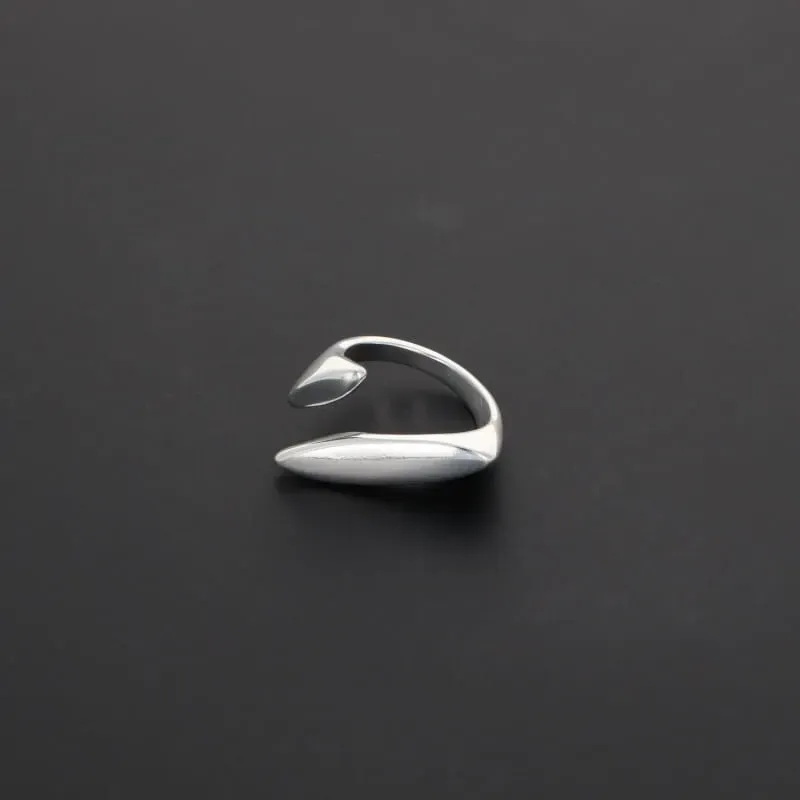 Secret de Cuir N°1300 bague argent plaqué abstrait