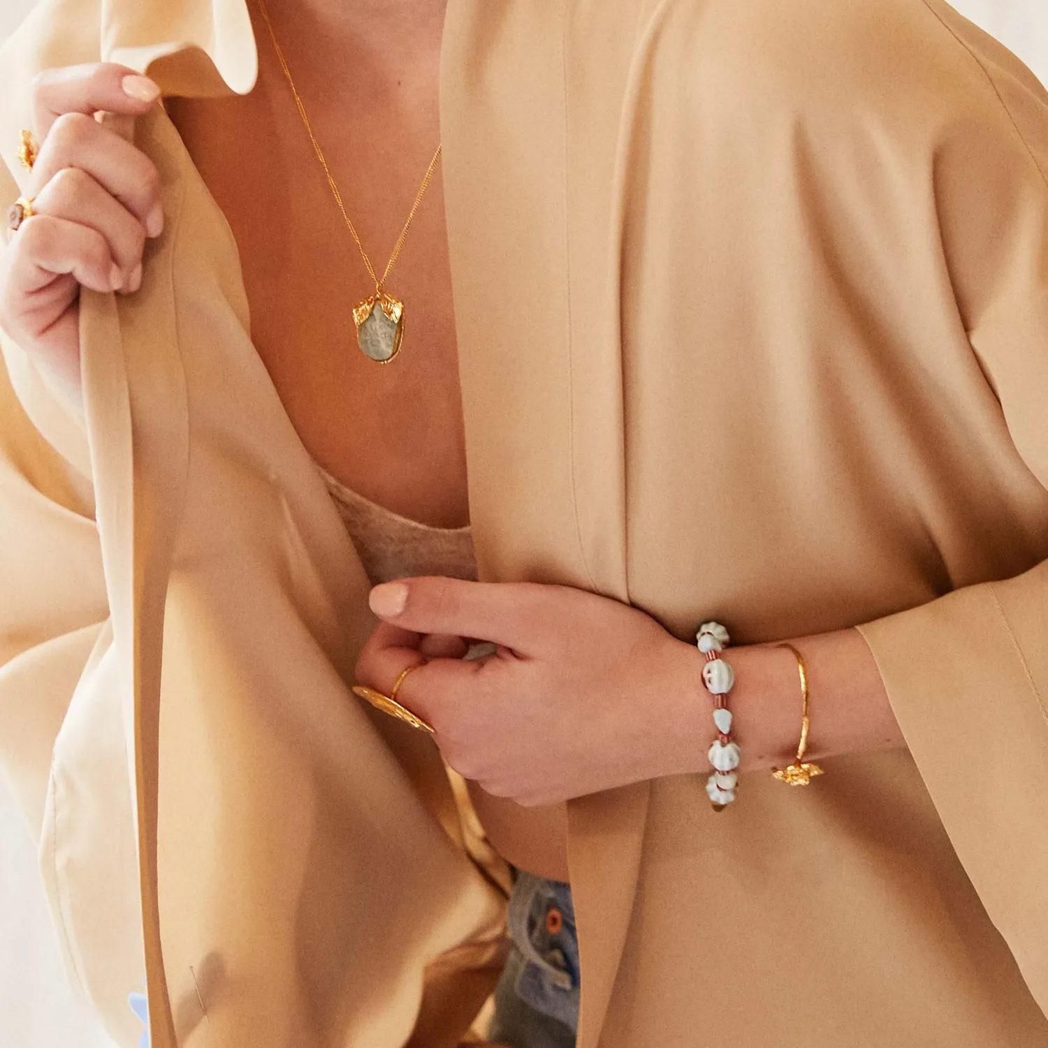Elise Tsikis Coba bracelet perles céramique