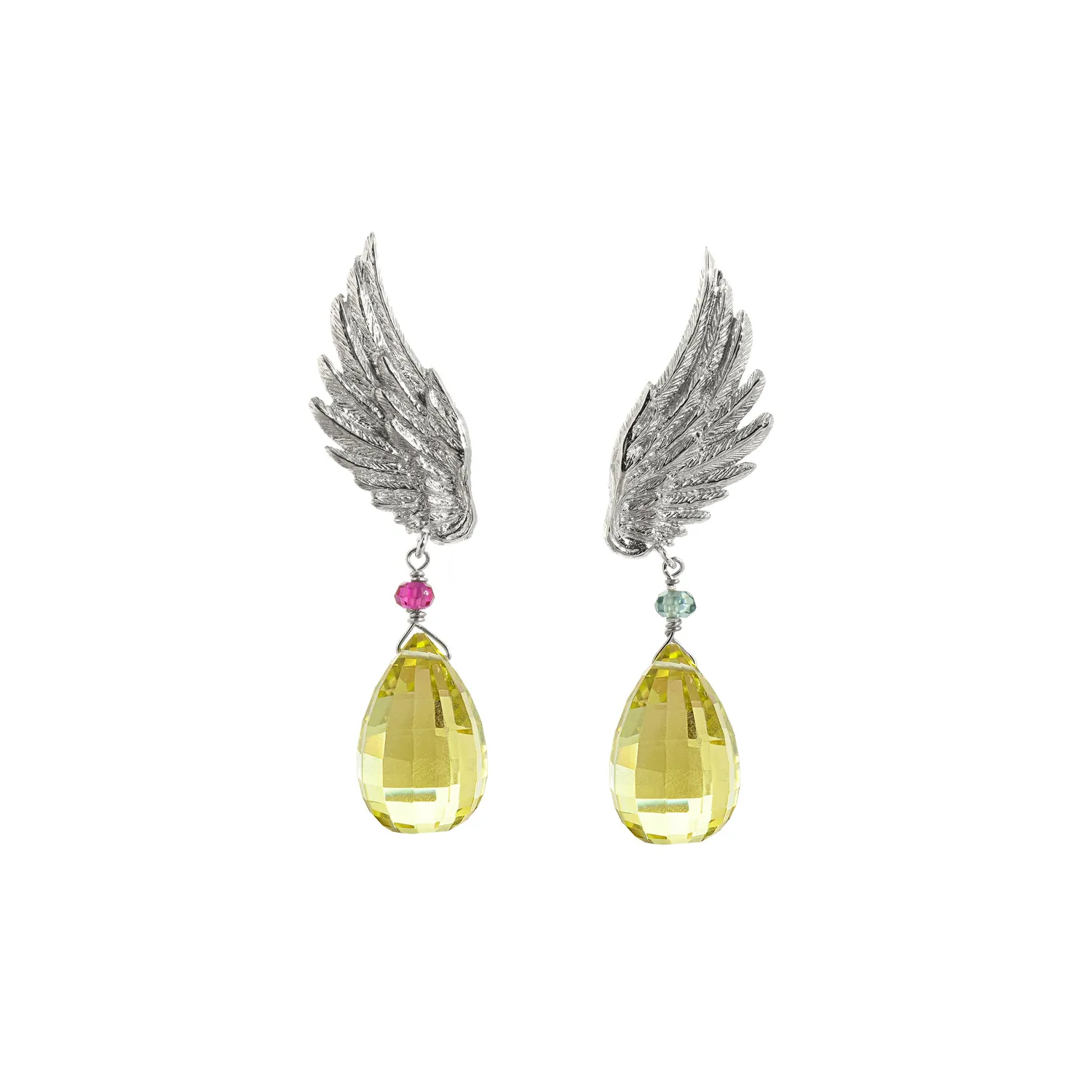 Lorella Tamberi Artemis Wing boucles quartz citron