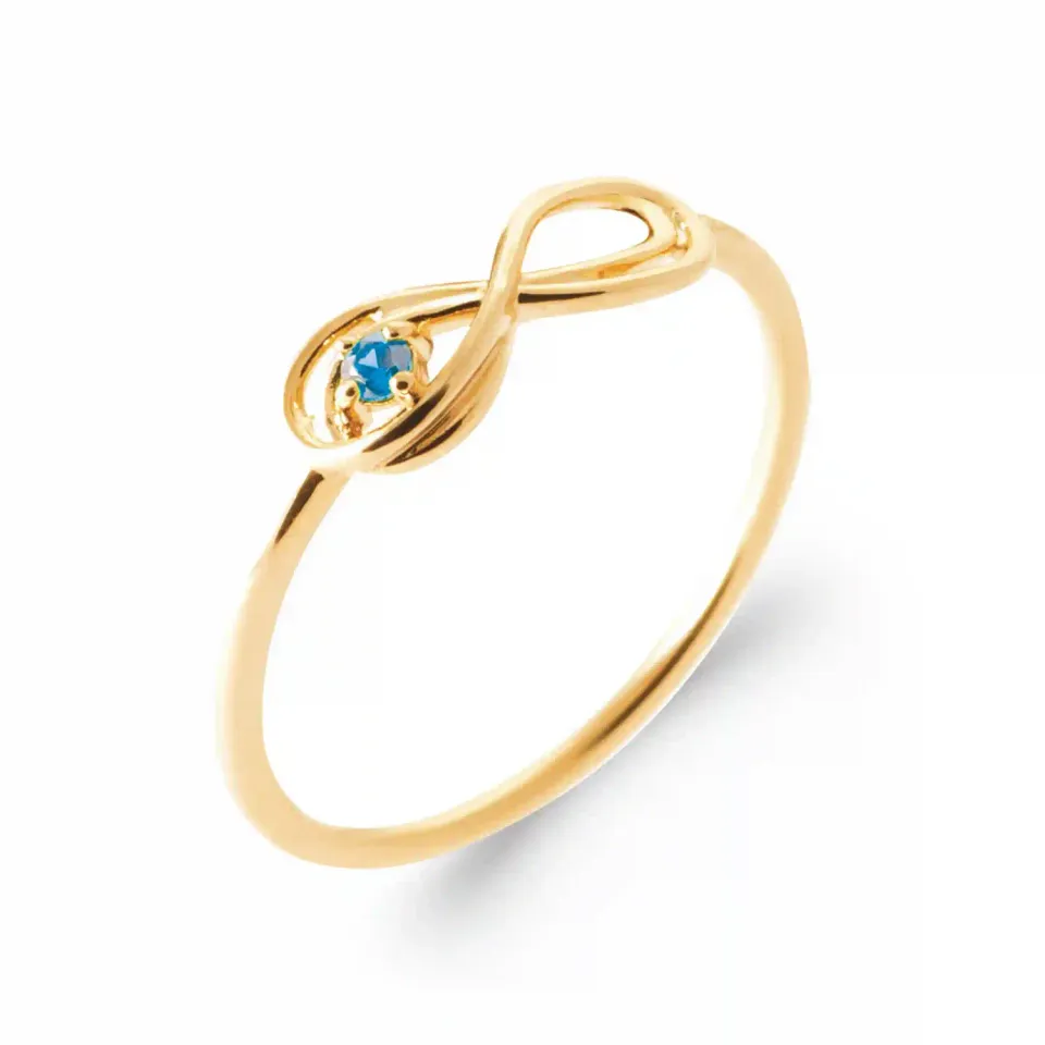 Oriana France infini bague plaqué or pierre turquoise
