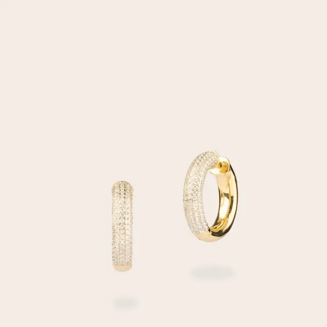 Ultima Edizione micro pavé créoles cercle pavé