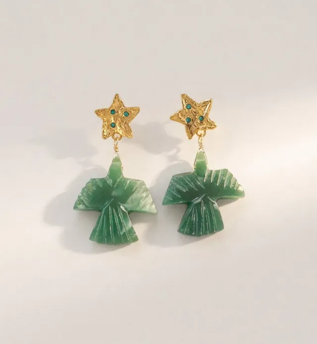 Elise Tsikis Dryden boucles d’oreilles étoile turquoise