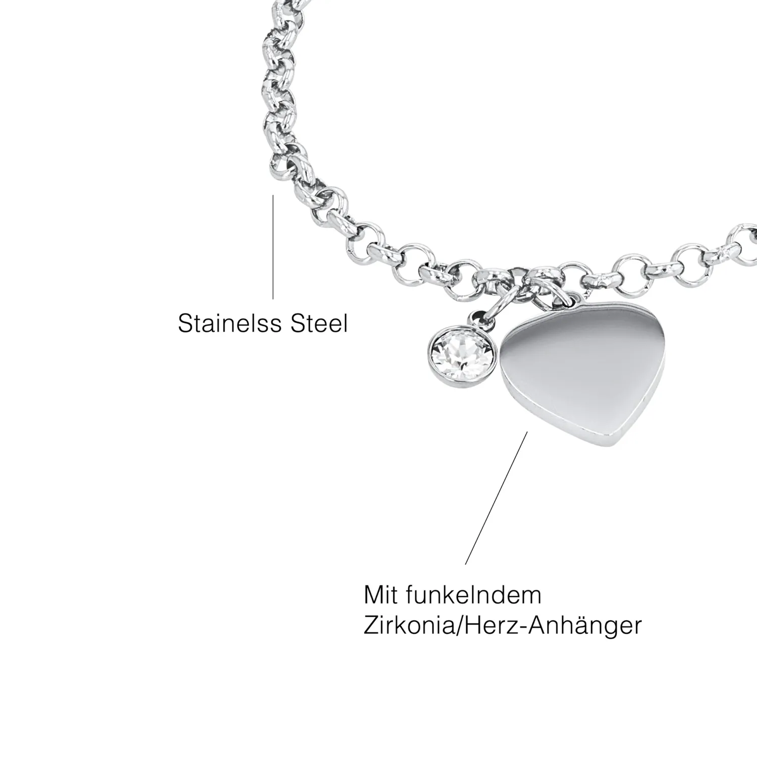 s.Oliver Grand Cœur bracelet femme argent 925