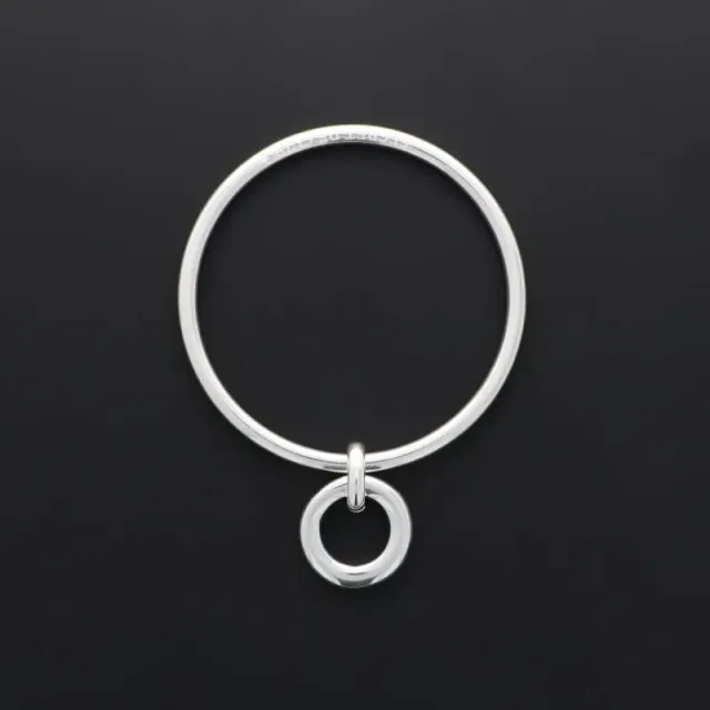 Secret de Cuir N°39 jonc bouée plaqué argent